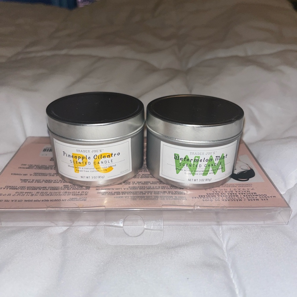 Trader Joe's Scented Candle Set - Pineapple Cilantro and Watermelon Mint